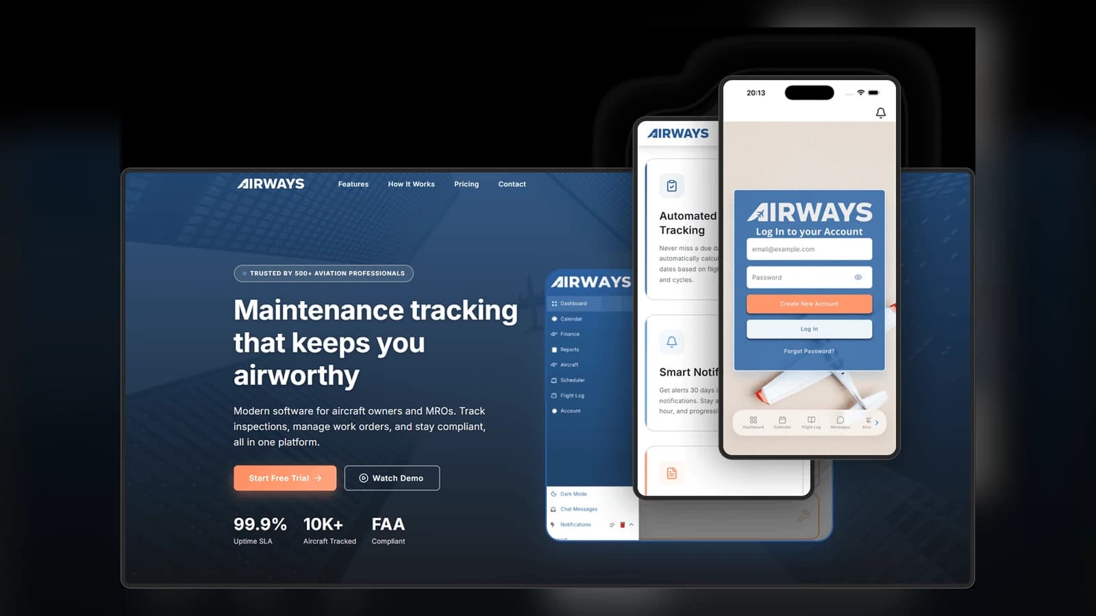 Airways shown across desktop and mobile product views