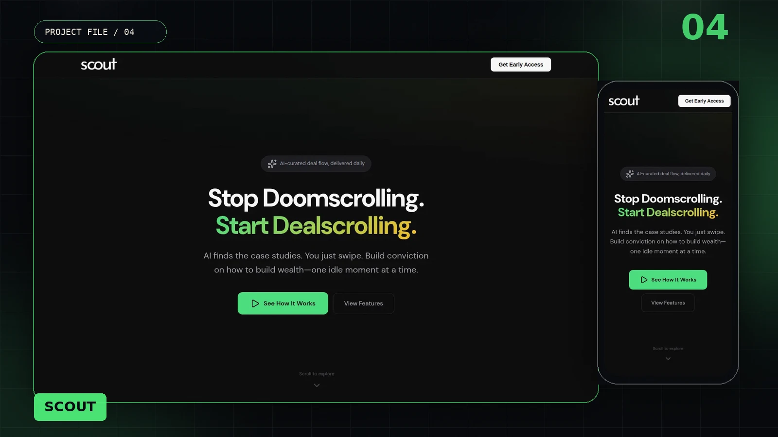 Scout shown across desktop and mobile product views