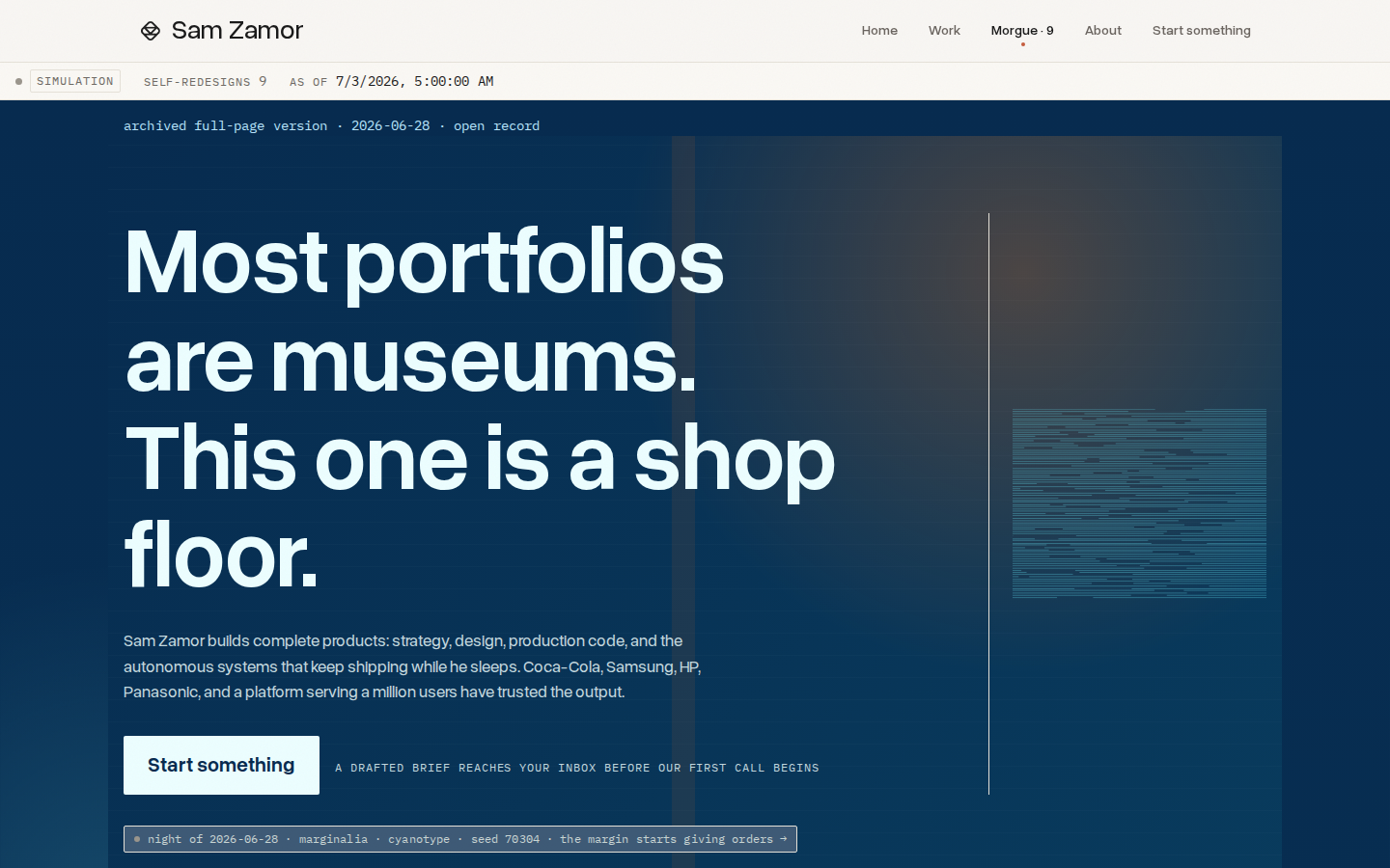 Homepage, night of 2026-06-28