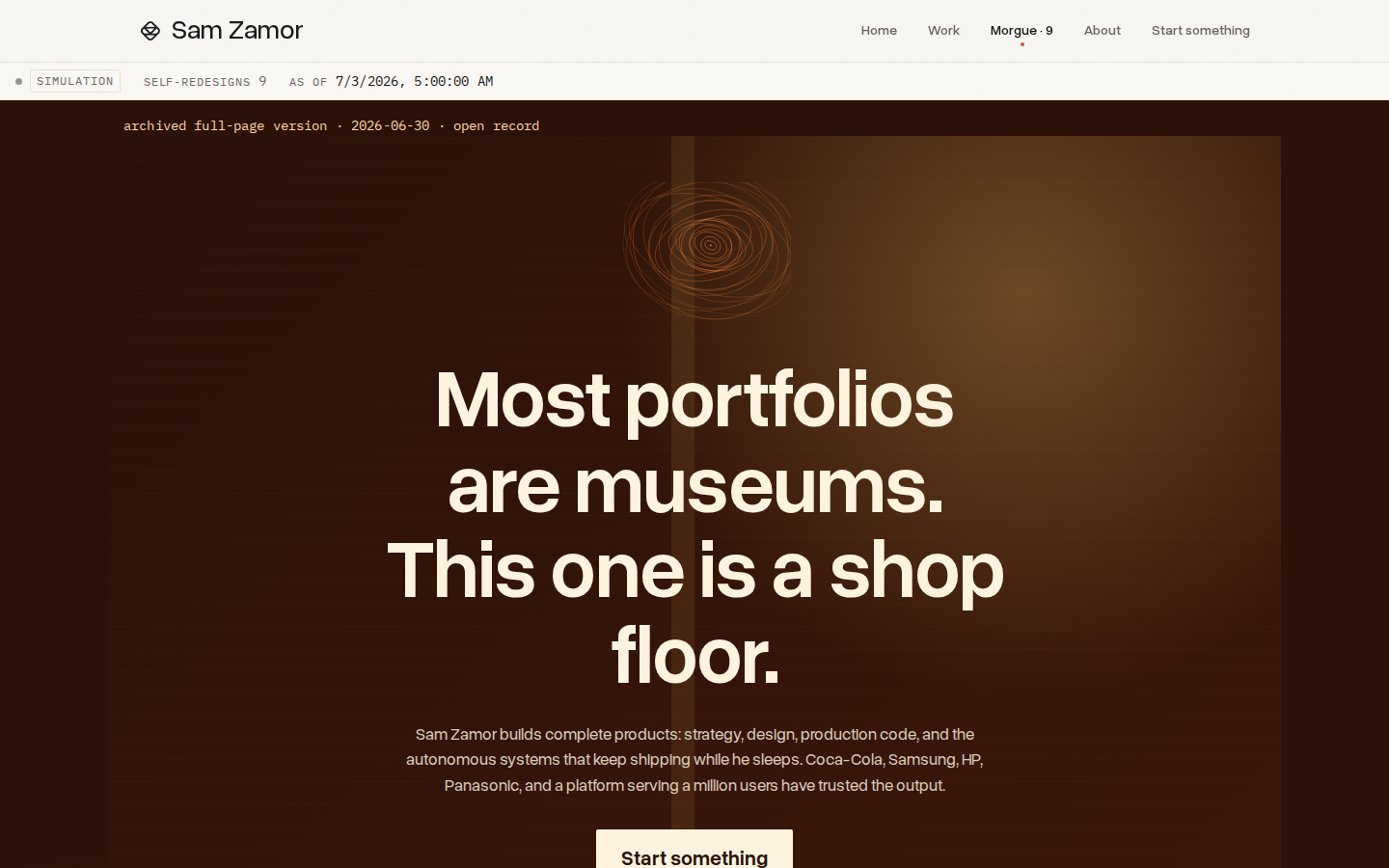 Homepage, night of 2026-06-30