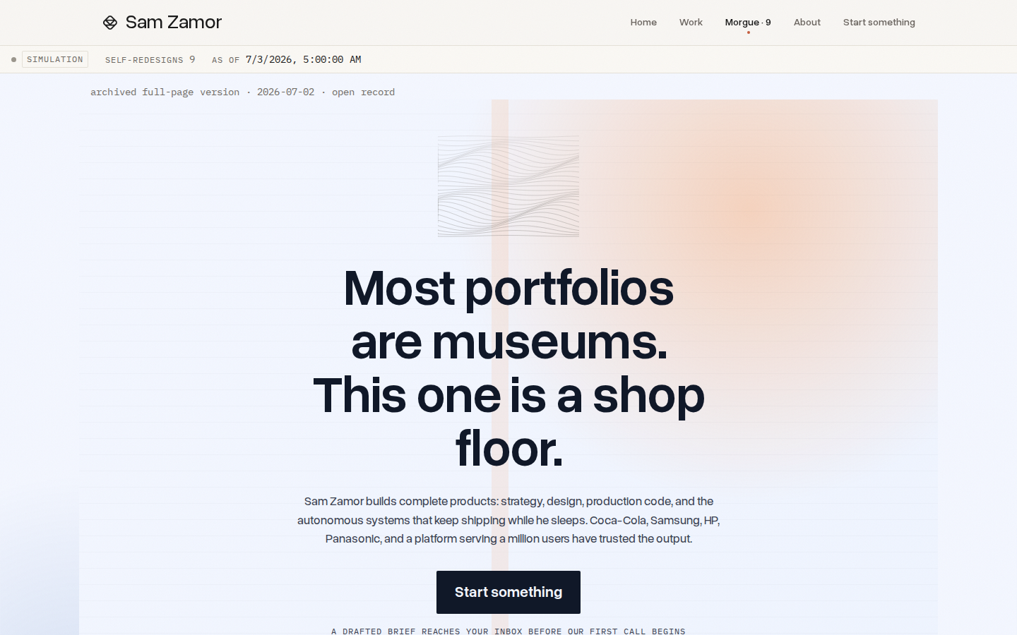 Homepage, night of 2026-07-02